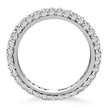 14k White Gold Cupola Round Diamond Eternity Ring in 14k White Gold, size 5