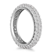 14k White Gold Cupola Round Diamond Eternity Ring in 14k White Gold, size 6