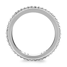 14k White Gold Round Diamond Eternity Ring, size 7.5