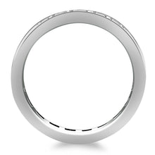 14k White Gold Eternity Ring with Baguette Diamonds, size 8