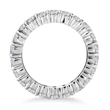 14k White Gold Ageless Round Cut Diamond Eternity Ring, size 5.5