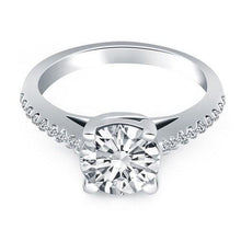 14k White Gold Trellis Diamond Engagement Ring, size 5