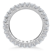 14k White Gold Common Prong Round Diamond Eternity Ring, size 7