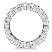 14k White Gold Common Prong Princess Cut Diamond Eternity Ring, size 5