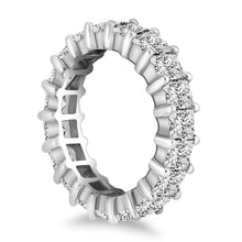 14k White Gold Common Prong Princess Cut Diamond Eternity Ring, size 7