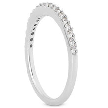 14k White Gold Slim Profile Diamond Micro Prong Diamond Wedding Ring Band, size 7