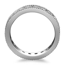 14k White Gold Antique Channel Set Round Diamond Eternity Ring, size 7
