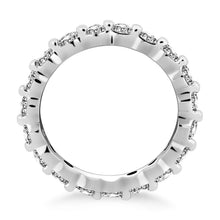 14k White Gold Common Prong Round Cut Diamond Eternity Ring, size 7