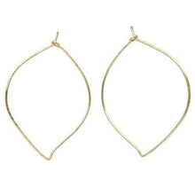 Hoop Earrings - Small Leaf - Silver