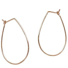 Hoop Earrings - Large Teardrop - RoseGold
